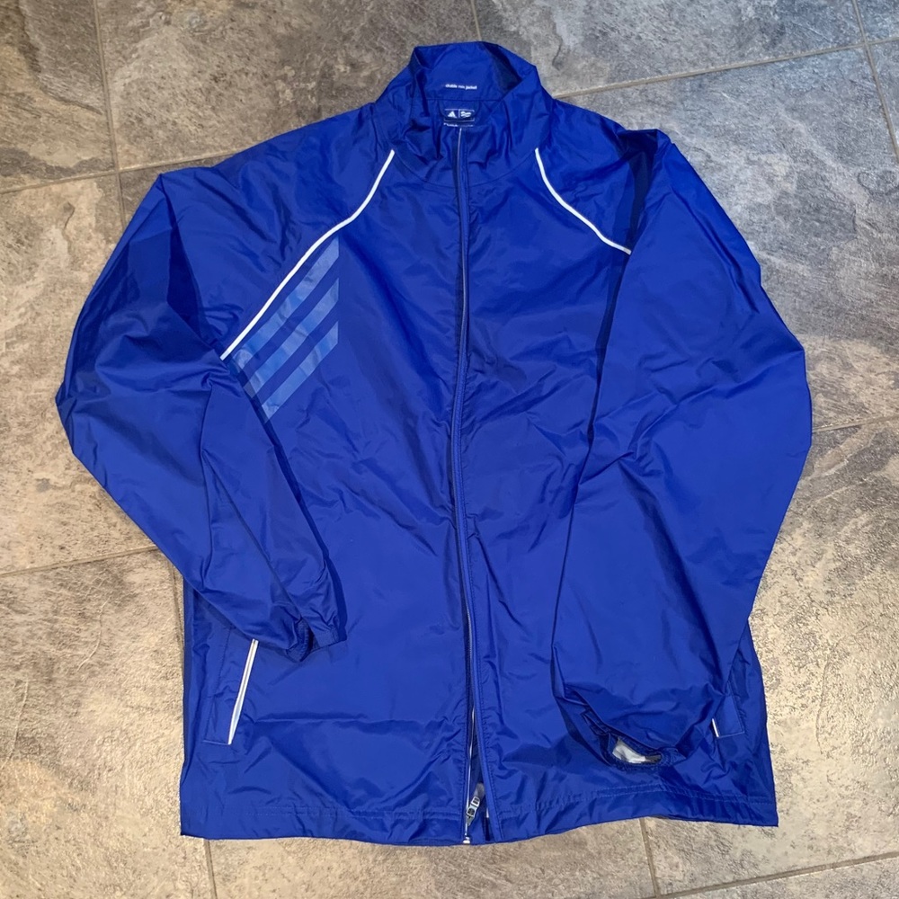 Adidas Packable Blue Rain Jacket